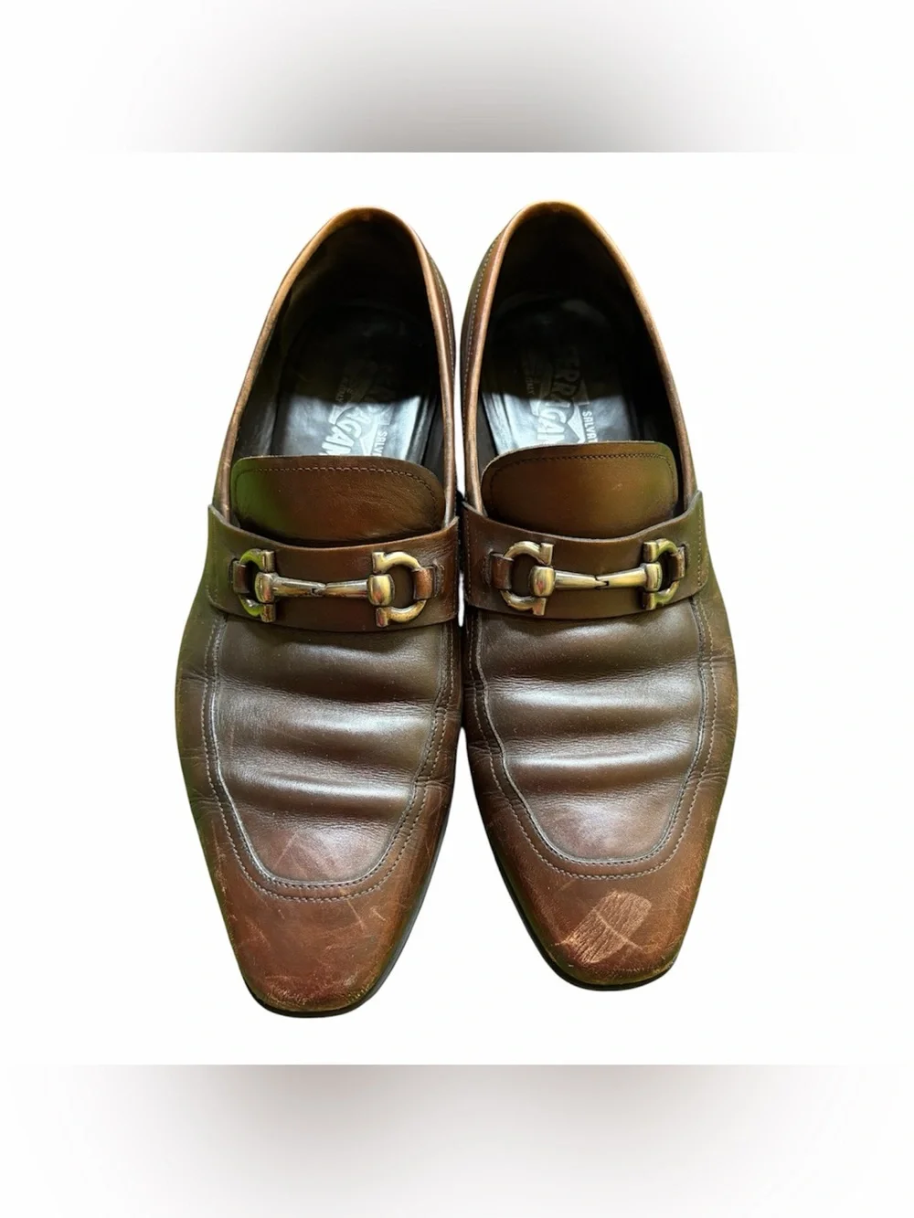 Salvatore Ferragamo Tan Leather Horsebit Loafers SALVATORE FERRAGAMO Size 7 Brown Gold Leather Horsebit  main image 4